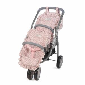 SILLA GEMELAR GRIS-FLORES ROSA CON BOLSA Colecc. "Pasito a PasitoP.V.P.89.95€"